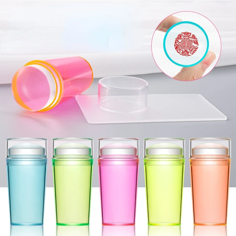 

Hot Selling Silicone French Nail Seal Full Set of Nail Printing Template Tools with Nail Seal Cover