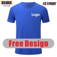 elike cheap quick drying breathable sports t shirt custom logo embroidery printed personal group design summer men and women top