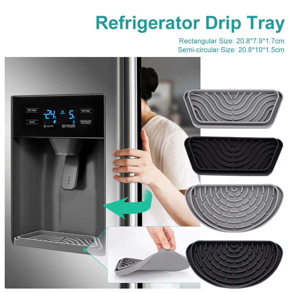 

Drip Pad Accessories Refrigerator Drip Tray Silicone Fridge Drip Catcher Cuttable Water Tray for Refrigerator Water Dispenser