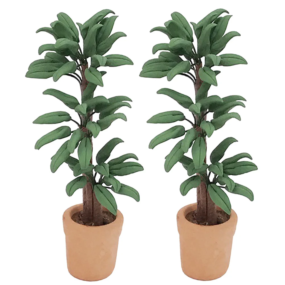 

2 шт. Миниатюрная модель дома, деньги, деревья, растения, мини-горшечные растения, украшение для зелени