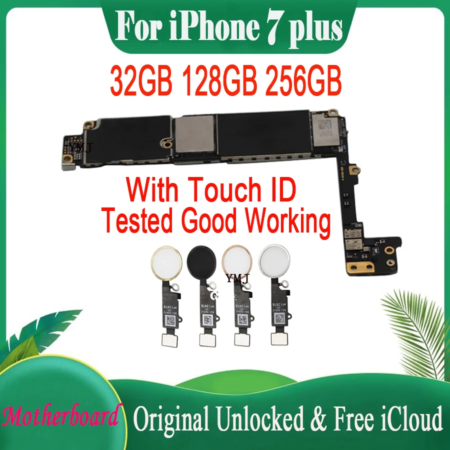 

Материнская плата 32 ГБ, 128 ГБ, 256 ГБ для iphone 7 Plus, 5,5 дюйма, с Touch ID/без Touch ID, оригинальная разблокированная, протестированная, хорошая материнска...