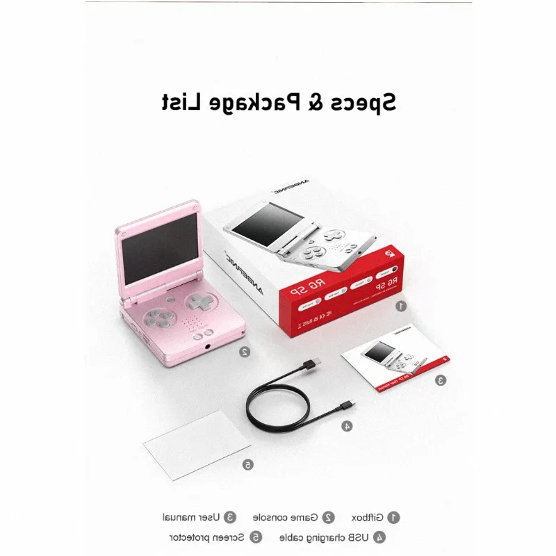 Портативная игровая консоль Anbernic RGSP Flip Classic с 3,4-дюймовым IPS-экраном, Linux 64-бит, 3300 мАч, ретро-игровая приставка, Wi-Fi, HD-подключение к телевизору RG SP (art.: 3920dcd6d434e) - 3920dcd6d434e
