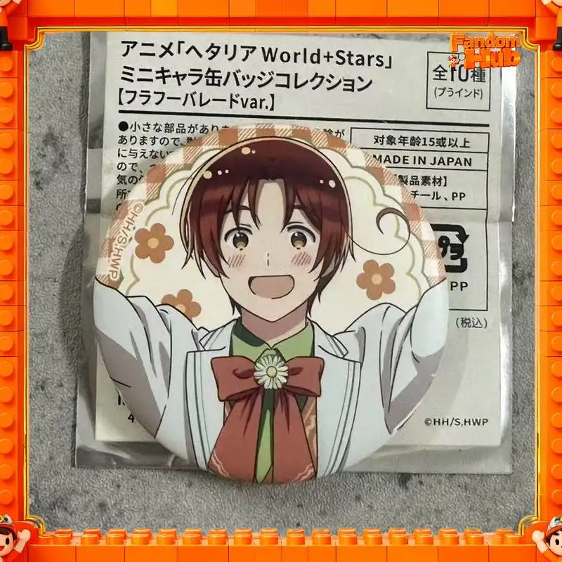 Фото Оригинальный голографический значок-пин из серии Hetalia Flower Series с Ван Яо и Артуром Киркландом (чиби), аниме-атрибутика, игрушка, подарок №2