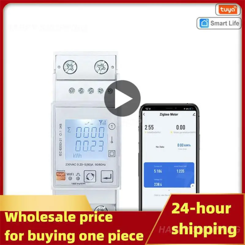 

Modbus 230V Multifunction Energy Meter Single-Phase One Pulse Output With RS485 K W VA A V KWH 45-65Hz