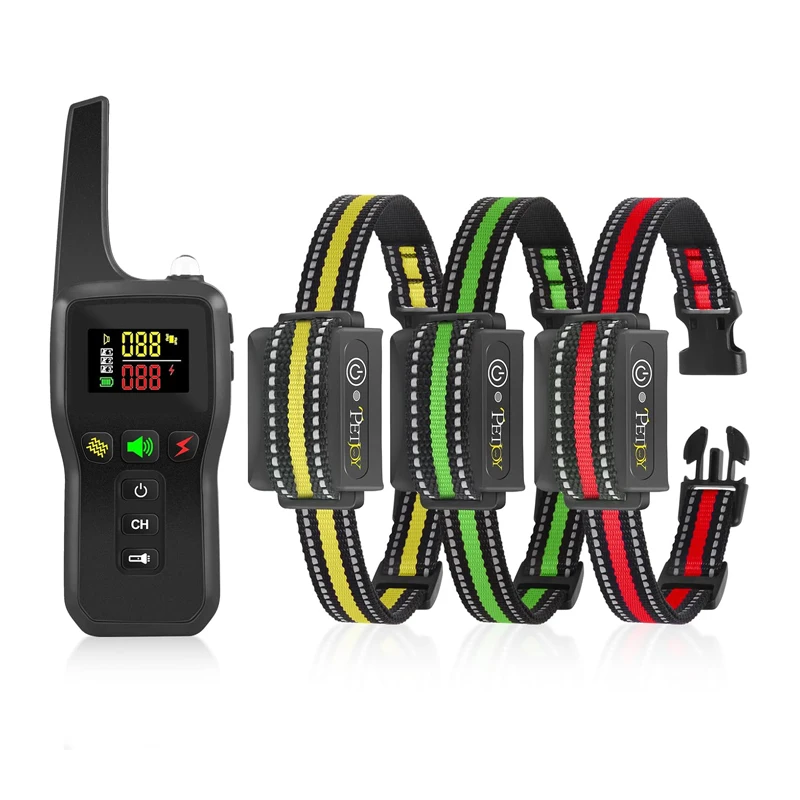 Автоматический ошейник для 3 собак 3300 футов автоматический коры шоковый