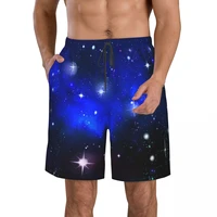new summer men shorts men sports athletic running sport fitness beach basketball jogging man loose short pants star background