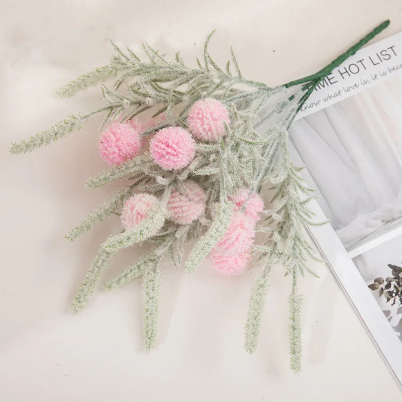 Недорогой искусственный меховой шар Одуванчик цветок букет подходит для свадьбы