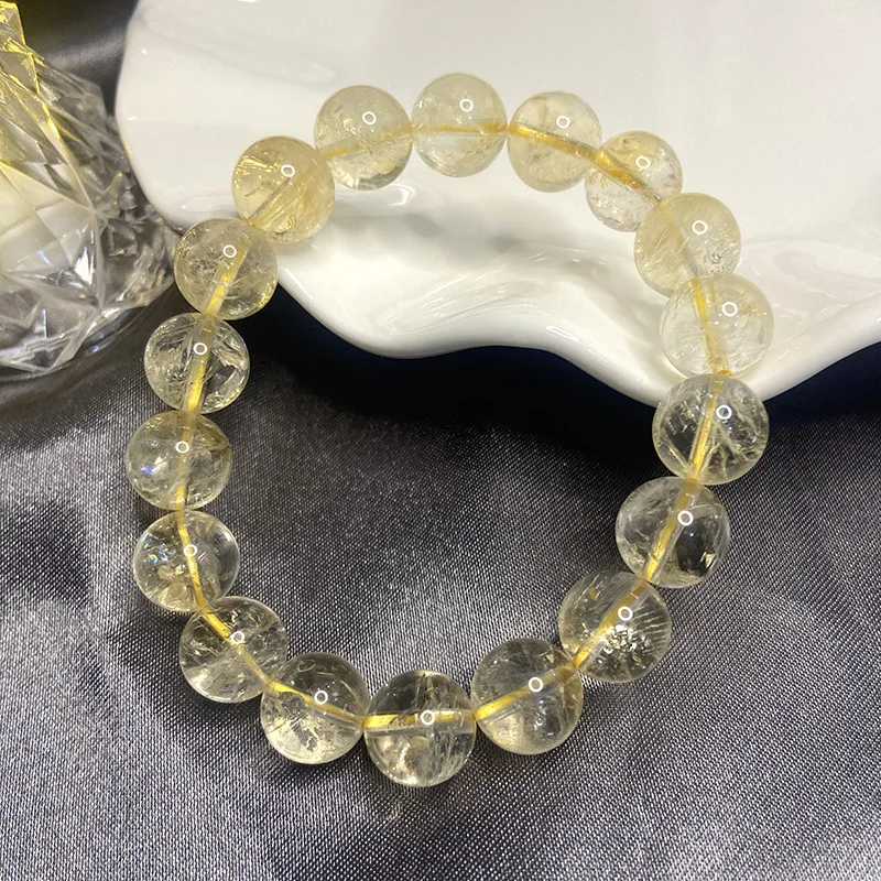 Натуральный бразильский цитрин помощник женский браслет на ночь счастливый