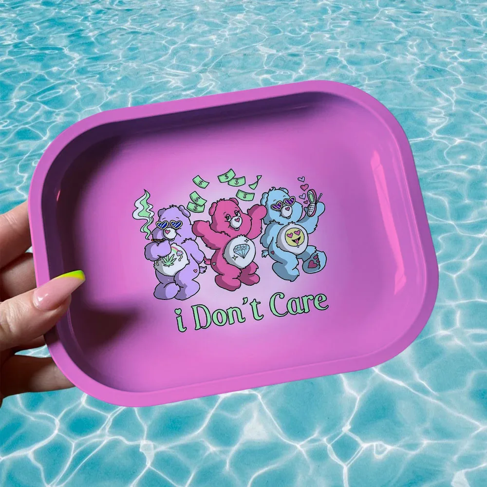 2022 розовые дизайнерские Мультяшные табачные подносы для девочек металлический