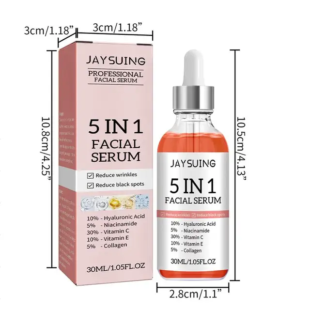 5 In 1 Moisturizing Whitening Anti Wrinkle Aging Hyaluronic Acid Face Serum 2