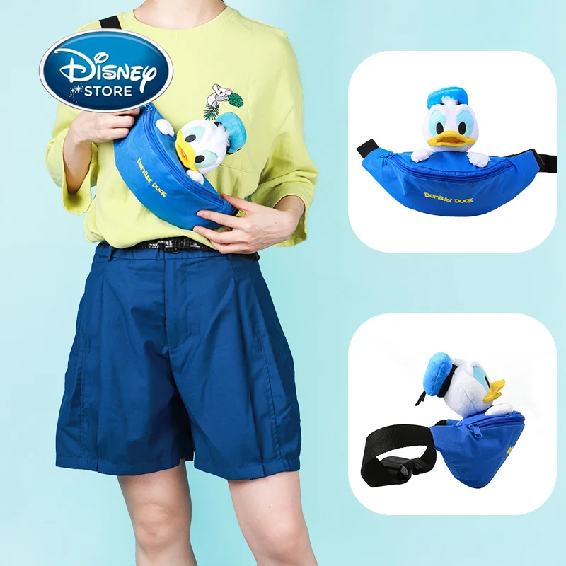 

Disney Donald Duck Waist Bags Girl Student Campus Chest Bag Judy Doll Bag Female Mini Shoulder Messenger Storage Bag