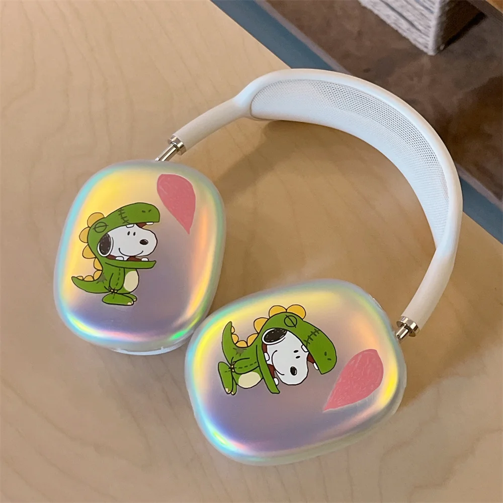 Фото Чехол для наушников Kawaii Snoopy, противоударный чехол для Apple Airpods Max, милый чехол для наушников, защитные чехлы для Airpods Max №3
