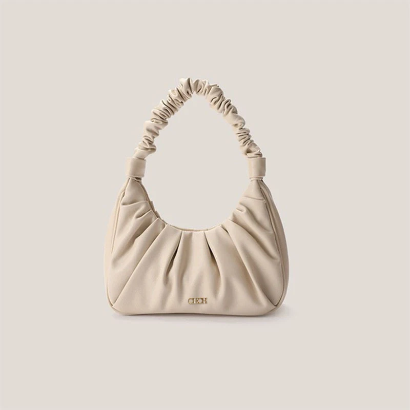 

Party Handbag Fashion Classic Women's New Underarm Bag Cloud Pleated Bag One Shoulder Crossbody Solid Color Dating