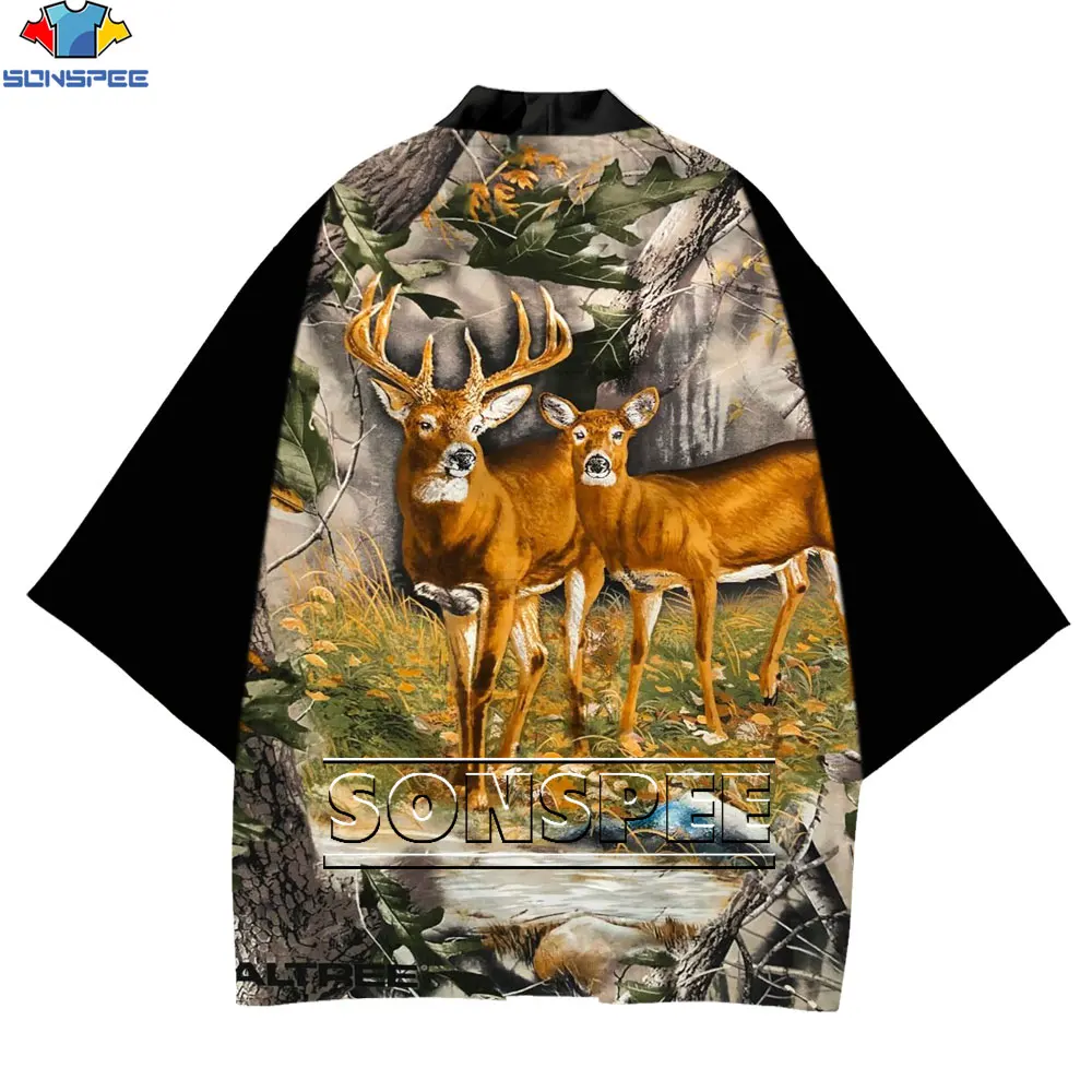 Охотничье кимоно SONSPEE камуфляжная верхняя 3D обложка в стиле джунглей пальто