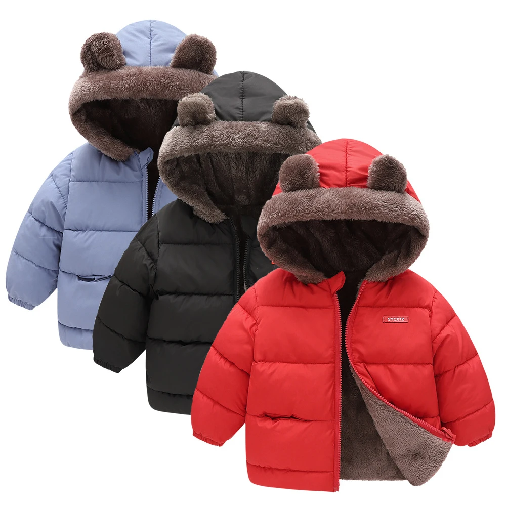 

Girls Winter Coat Jacket Parka Boys Coats Winter Kids Down Cotton Padded Jacket Girl Outwear Both Sides Baby Clothing