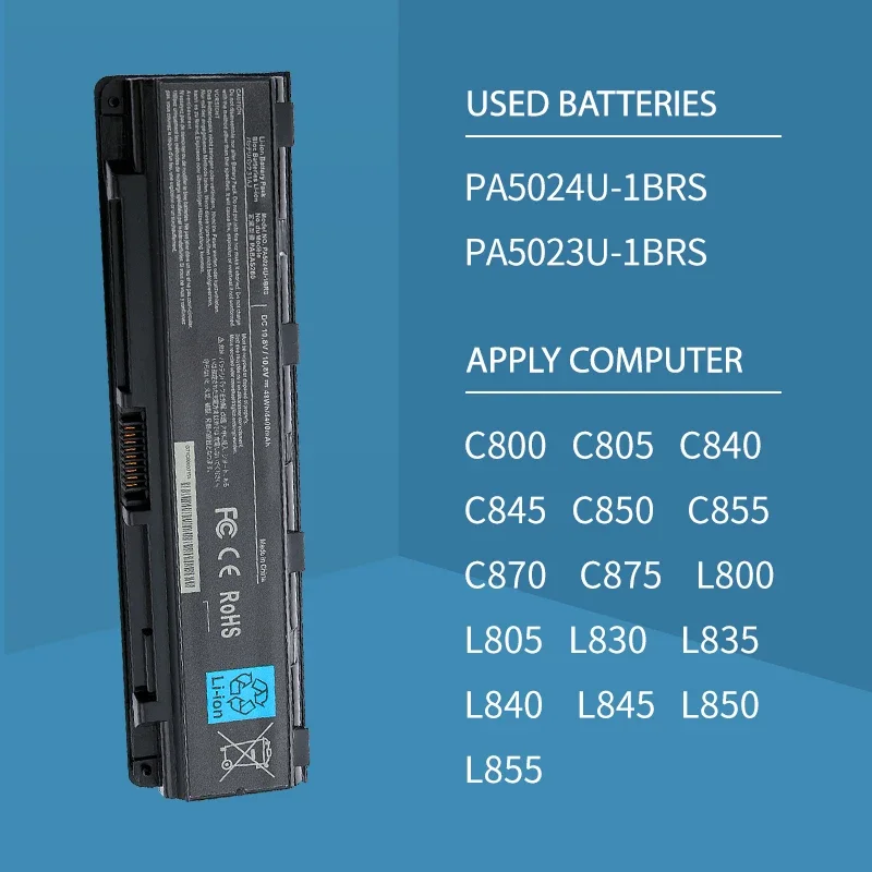 Фото [PA5024U-1BRS] для Toshiba Satellite C800 C805 C850 L800 L855 L870 10.8В 4200мАч Сменная батарея для ноутбука №5