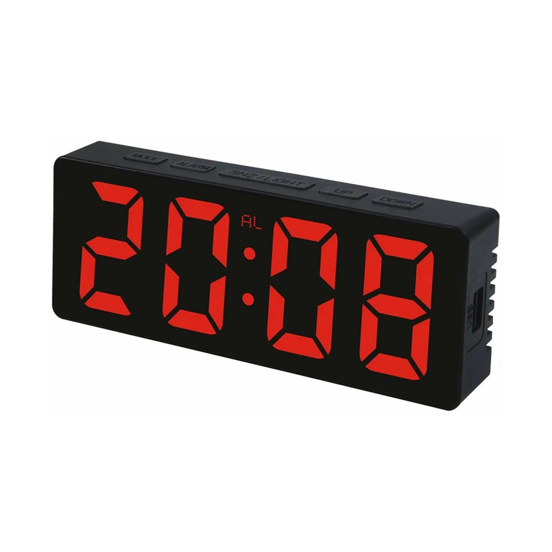 

Цифровой будильник, электронные светодиодсветодиодный часы с повтором сигнала, 4 режима дисплея, настольные часы для гостиной, красный, 12/24 ...