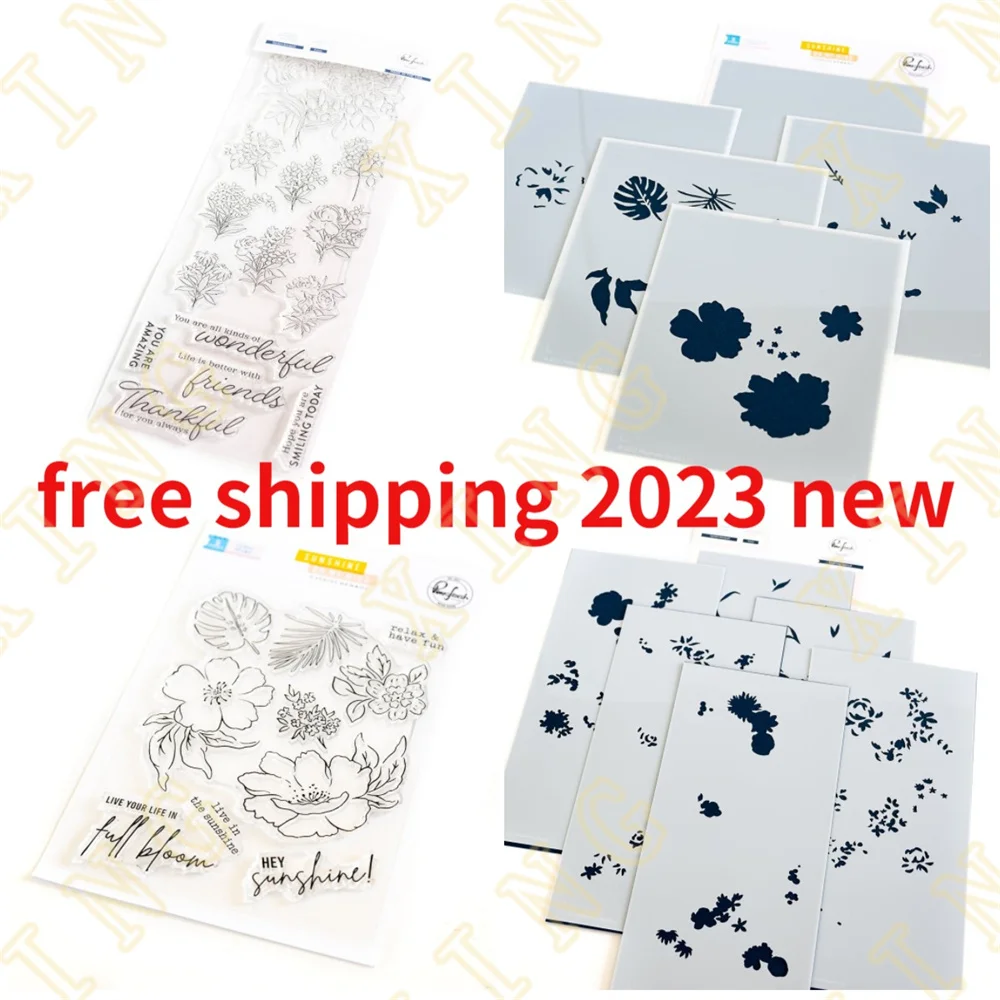 

New Flowers Friends Sunshine Metal Cutting Dies Stamps Stencil Scrapbook Diary Decoration Embossing Template DIY Greeting Card