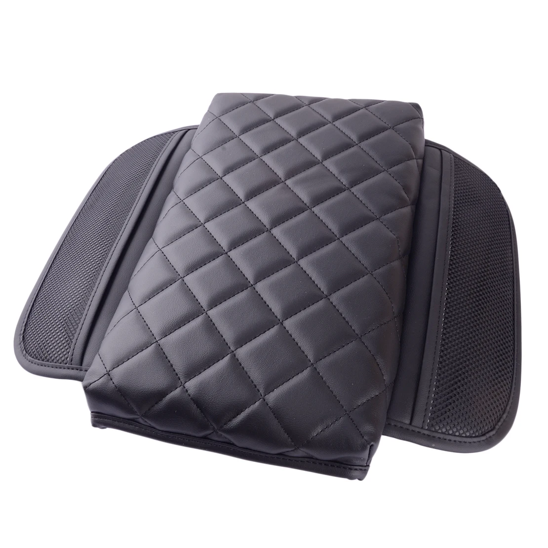 

Car Front Center Console Armrest Cushion Pad Cover Fit for Tesla Model 3/Y Artificial Leather Black