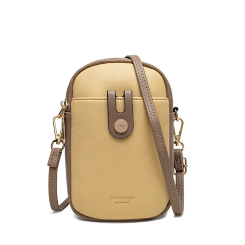 

Panelled Small Crossbody Bags for Women Soft PU Leather Mini Shoulder Messenger Phone Bag Female Brand Designer Ladies Purse New