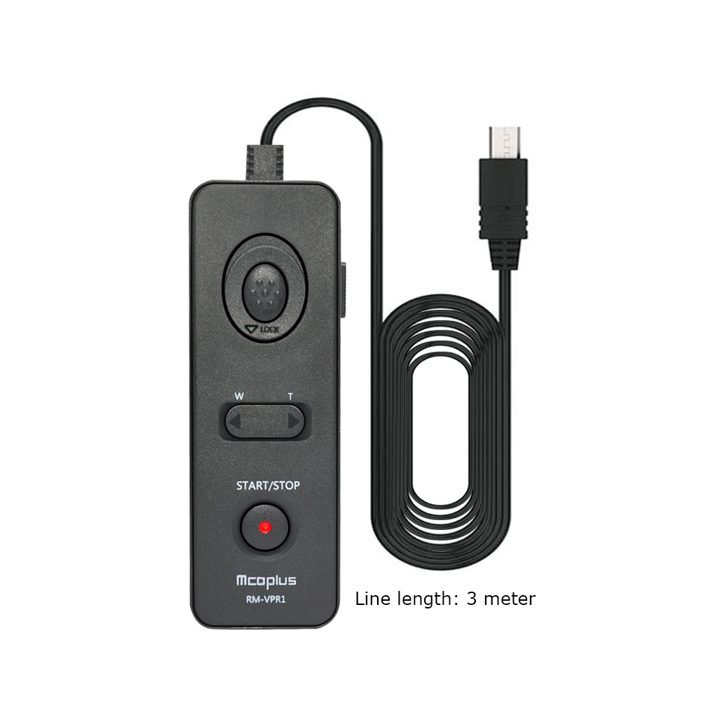 

Mcoplus RM-VPR1 3m Remote Control Shutter Release Cable for Sony ZV1 A6600 A6500 A6400 A6300 A6100 A1 A9 A7R A7S A7 II III IV