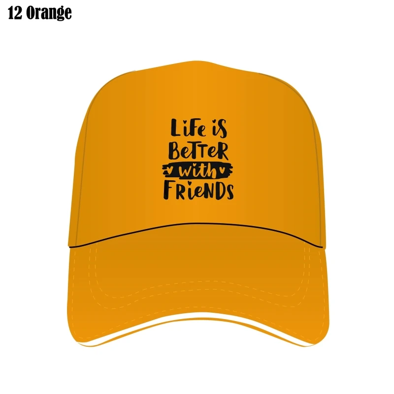 

Life Is Better With Friends Bill Hats Quote Caps Cotton Casual Bill Hat Cap One Sizetentacion Harajuku Funny Hat