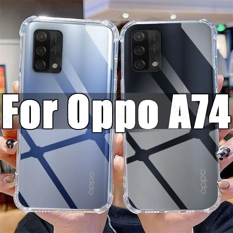 Прозрачный флип для Oppo A74, прозрачный чехол из ТПУ для Oppo A 74, для OppoA74 6,43 дюйма, CHP2219, противоударные чехлы с защитой от царапин