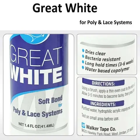 Walker Tape Белый водостойкий клей для волос
