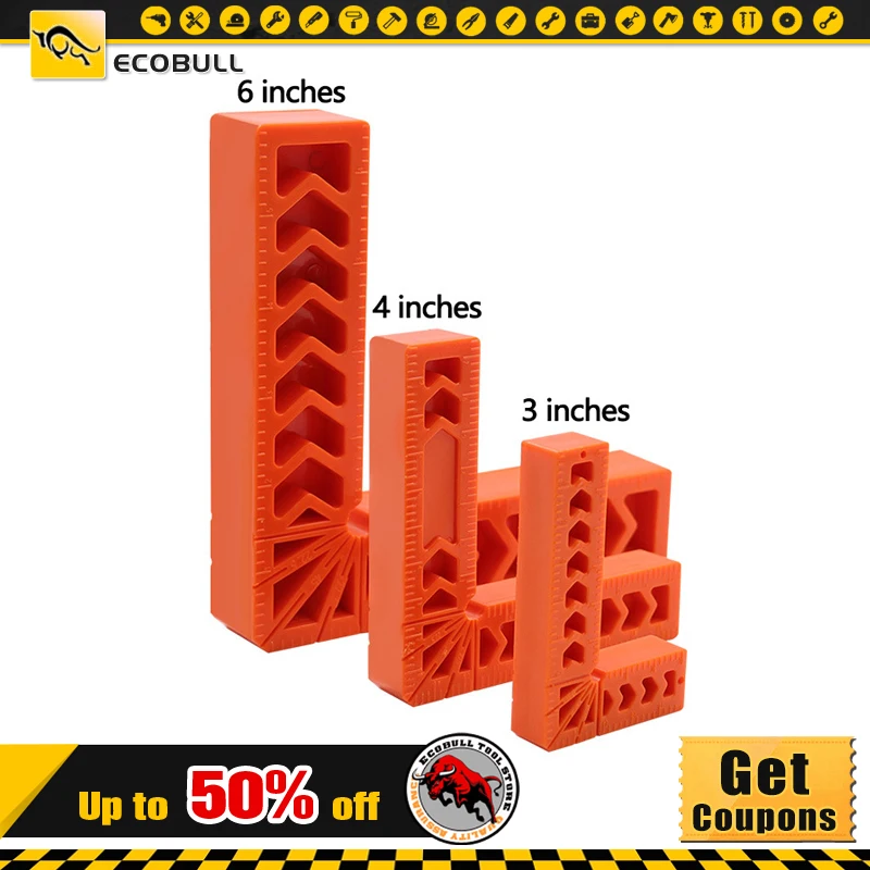 

3" 4" 6" Inch Positioning Squares For Woodworking 90 Degree Corner Right Angle Clamps Carpenter Corner Clamping Square Tool