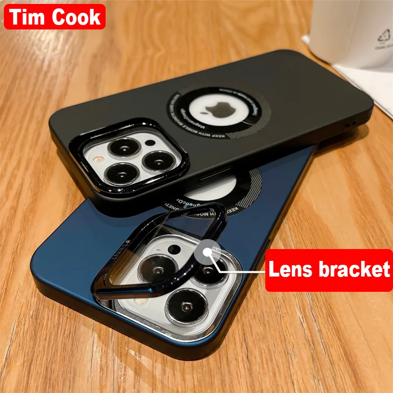 

Luxury Cover For iphone14 13 Pro Max Camera Protection Support Magnetic Security Wireless Charging Mobile Phone Case