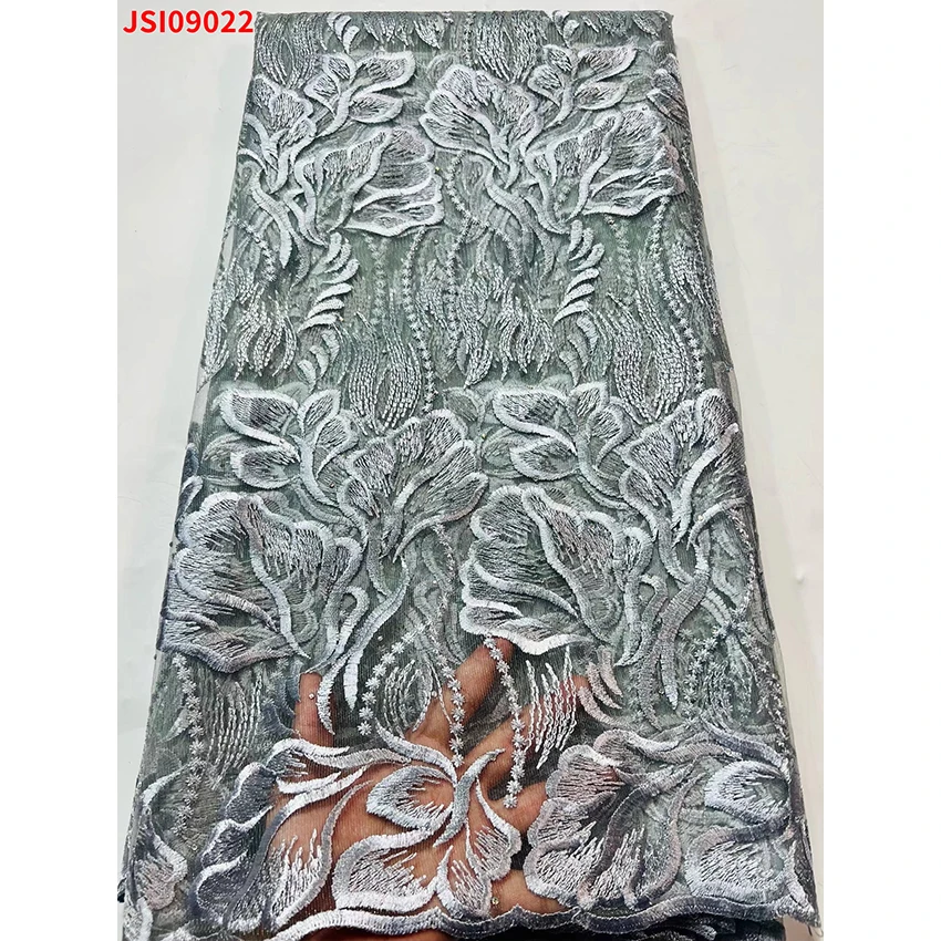 Синяя Стрекоза Стиль Анкара бисер кружевные ткани большая акция африканская