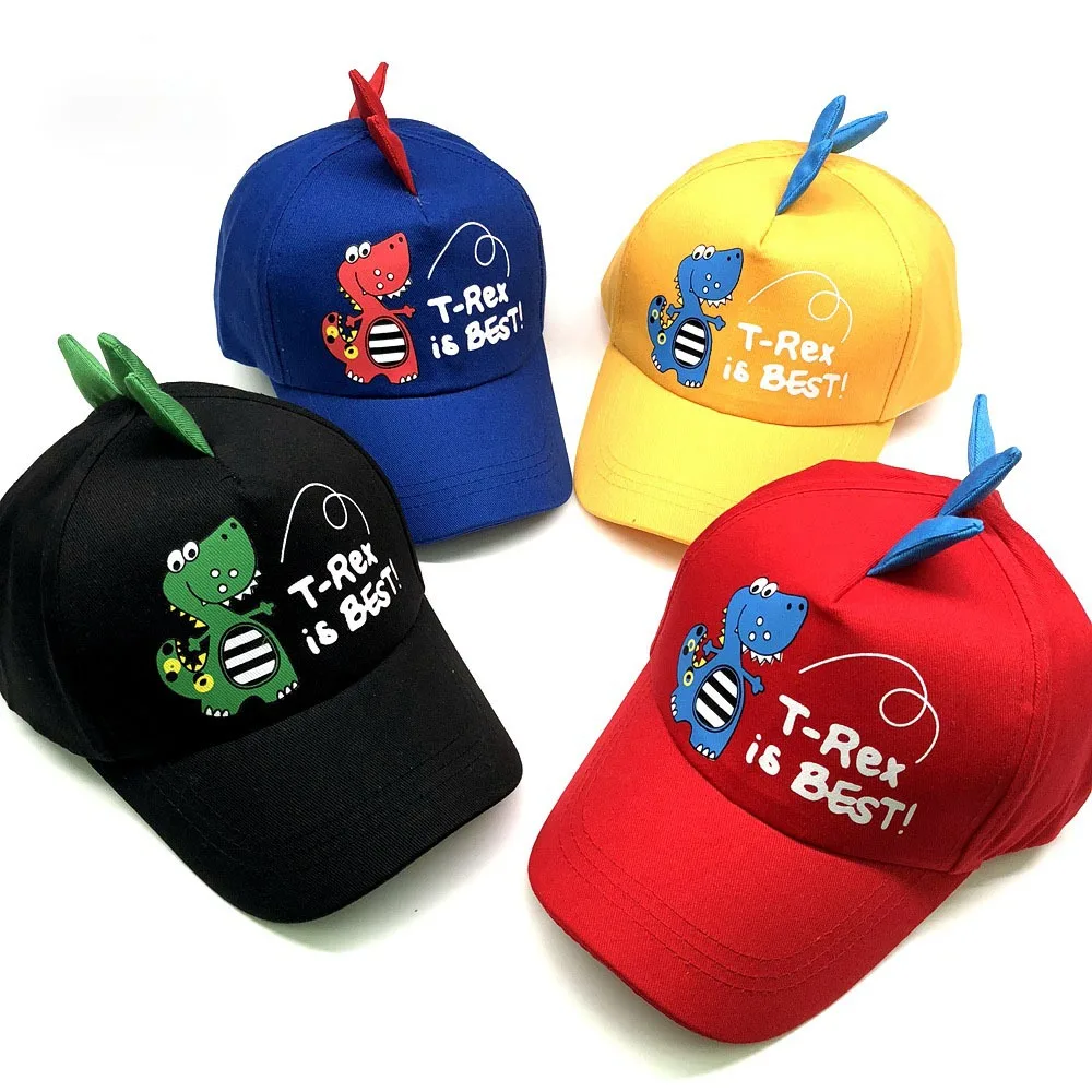 

Printing Dinosaur Baseball Hat Fashion Cotton Breathable Cute Dinosaur Shape Hat Sports Adjustable Hat Children