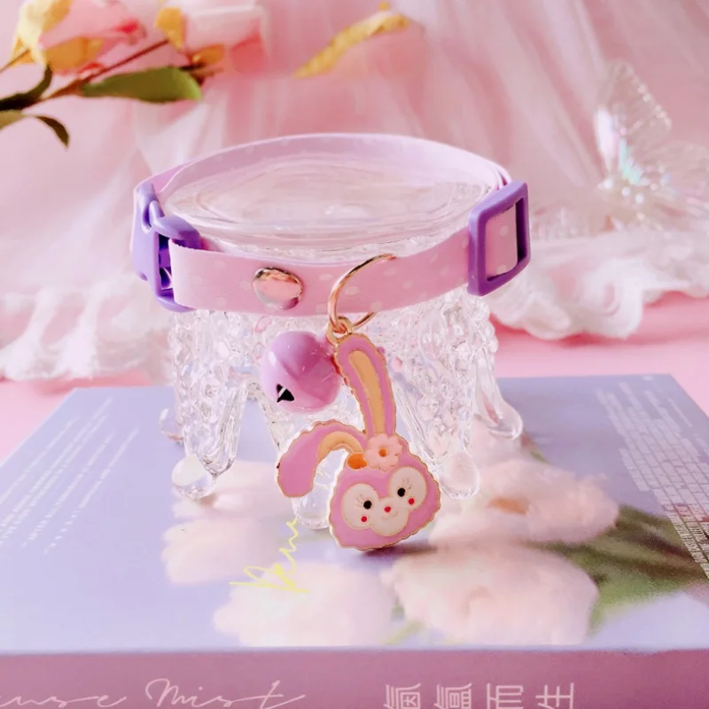 

Disney Kawaii Stellalou Bracelet Charm Cartoon Bunny Lolita Bell Wristband Anime Cute Rabbit Heart Pendant Accessory Girl Gift