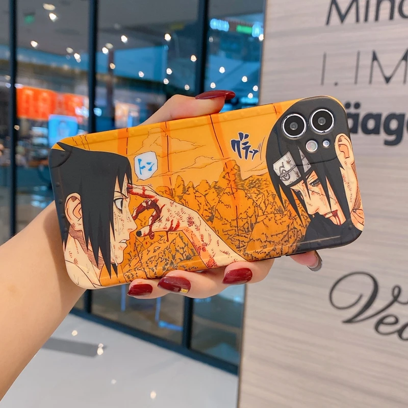 Чехол с японским Аниме Наруто для iPhone 12 13 11 Pro Xs Max X XR 7 8 Plus чехол телефона милый