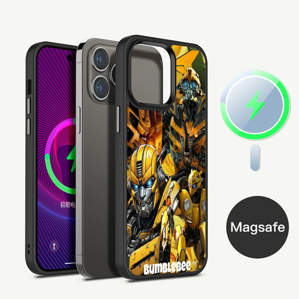 Чехол для телефона T-Transformers B-Bumble Bee магнитный чехол iPhone 16 14 13 12 11 15 Pro Max Plus