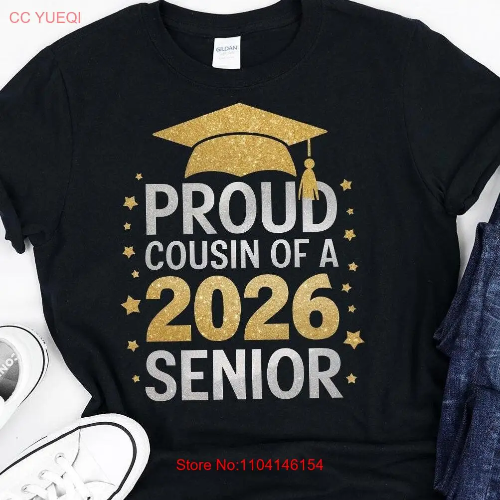 Футболка для старшего возраста Proud Cousin Of A 2026. Выпускной класс с длинными или