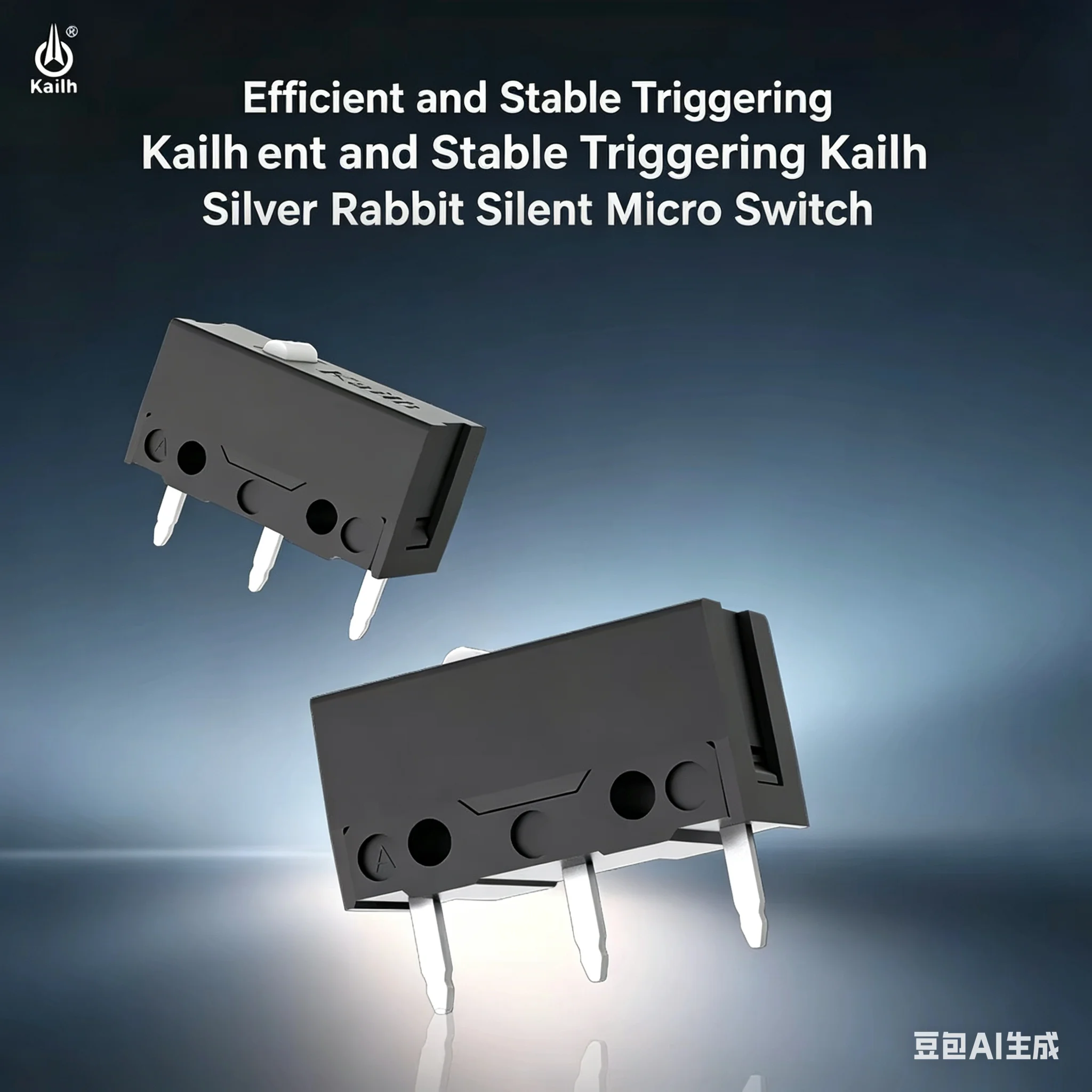 Фото Микропереключатель Kailh Silver Rabbit для мыши Logitech, настраиваемый, бесшумный, с высокой износостойкостью (50 миллионов нажатий). №1