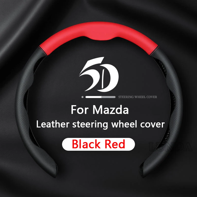 

Car Steering Wheel Cover Real Leather For Mazda 2 3 5 6 Atenza Axela CX30 CX4 CX5 CX8 CX30 CX9 Car Accessories