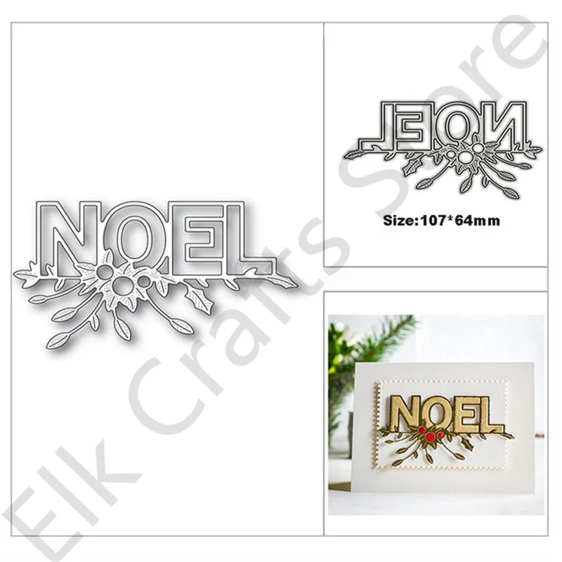 

Noel Words Dies Cutting For DIY Scrapbooking Card Making Supplies Craft Handmade Decoration Embossing Templates No Stamps 2022