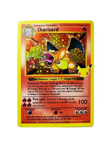 Карты Покемон 25Th юбилей коллекции PTCG Charizard blastise Flash карты игры аниме Редкие коллекционные карты Подарочные игрушки