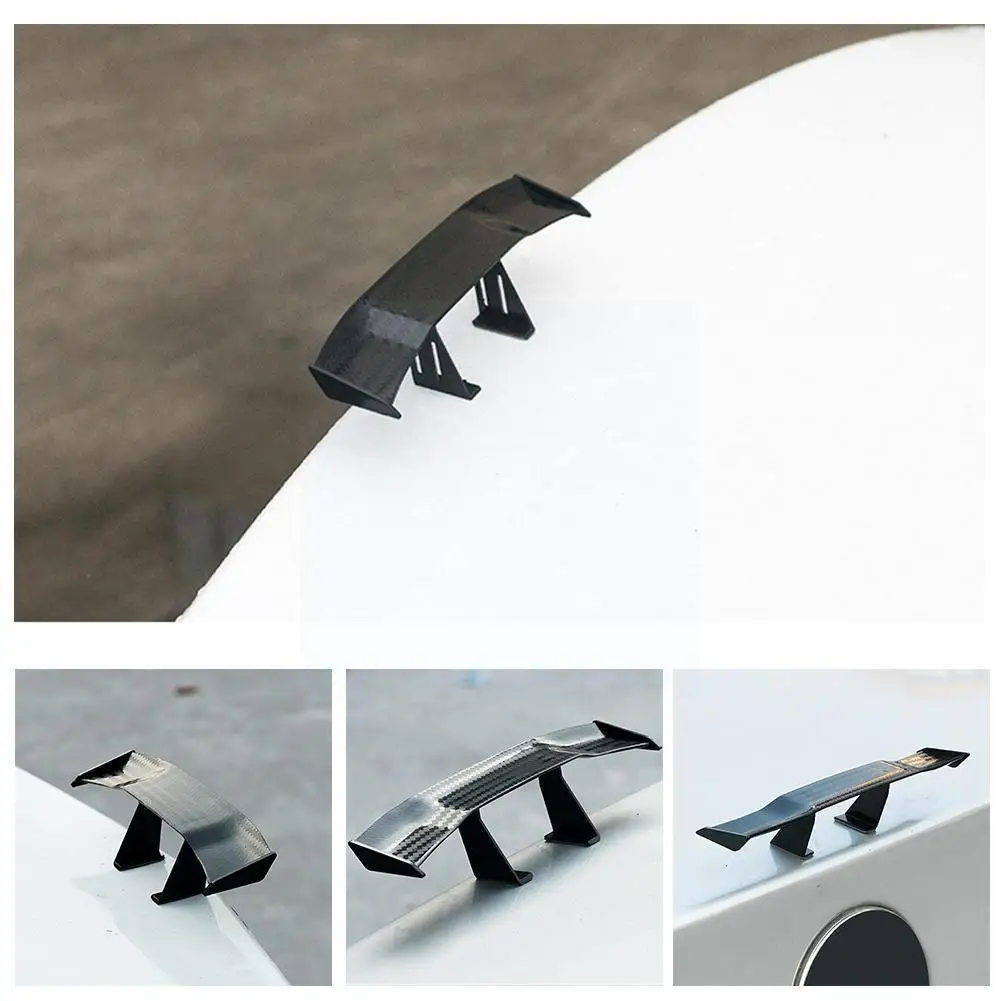 

Car Universal Carbon Fiber Mini Spoiler Exterior Modification Car Tail Tail Personality Car Decoration Sticker Wing Rear Sm U5t6