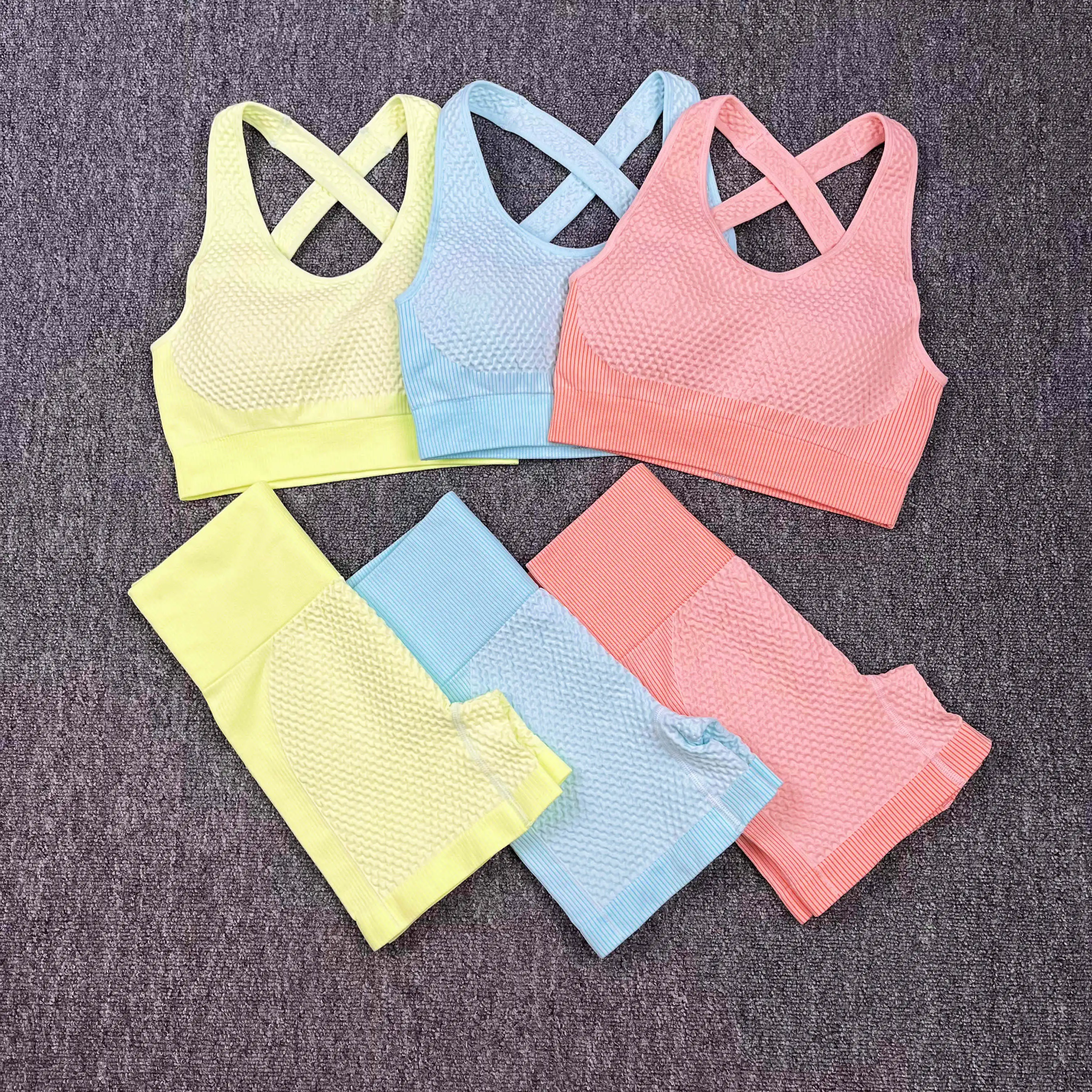 

Seamless Women Yoga Set Workout Sportswear Gym Clothing Fitness Sport Vest High Waist Shorts Sports Suits Gym Clothes Women