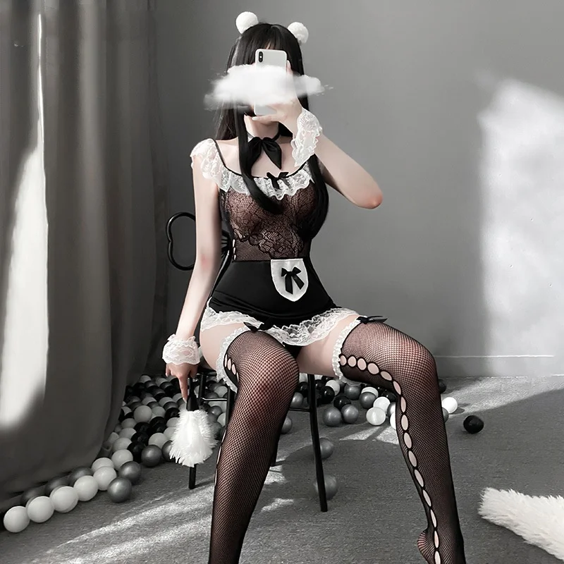 Сексуальное женское белье сексуальная горничная в форме сердца комплект