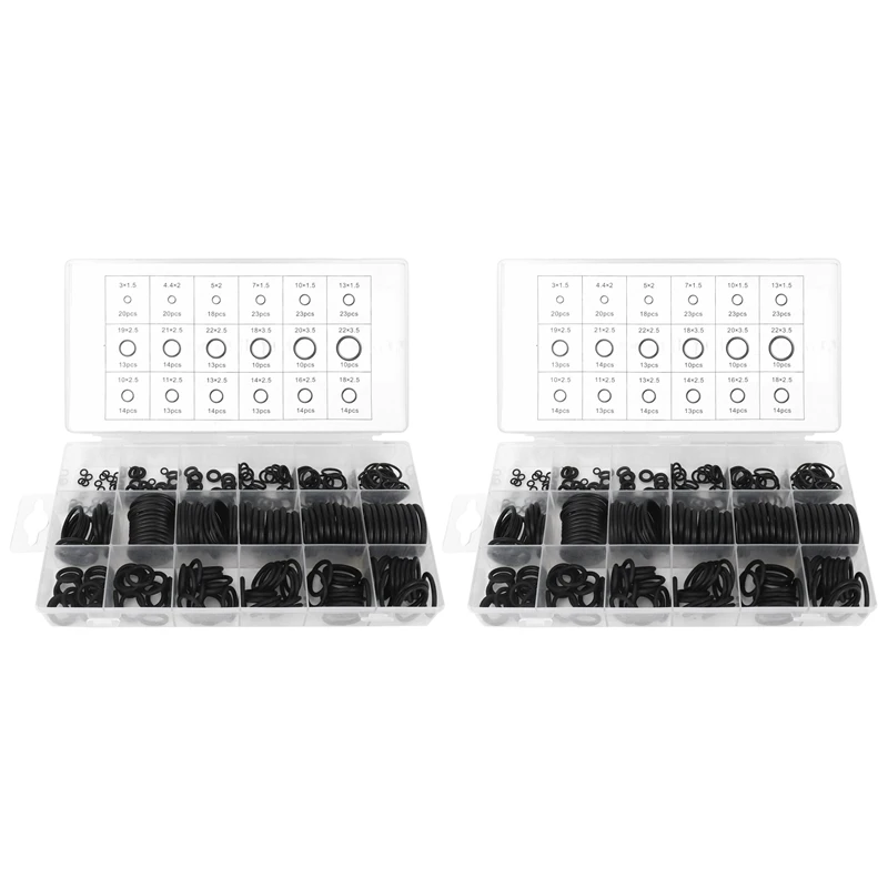 

Набор резиновых уплотнительных колец, 558 шт., набор уплотнительных колец, толщина 1,5 мм, 2,5 мм, 3,5 мм