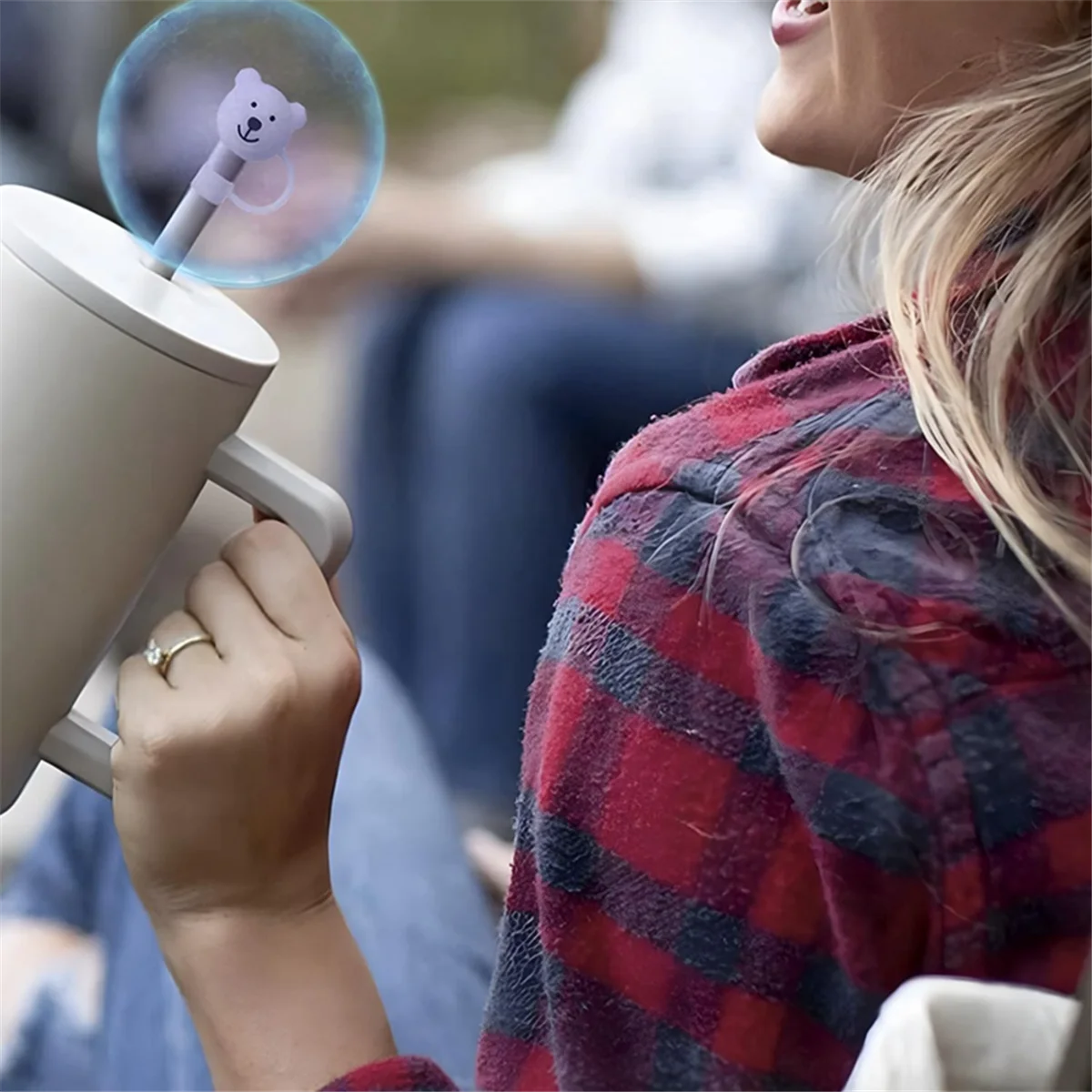 3 упаковки соломенных чехла для чашек Стэнли защитная крышка из соломы с милым