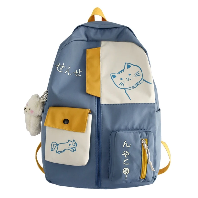 

Women School Backpack Patchwork Female Large Capacity Japanese Style Bag 517D