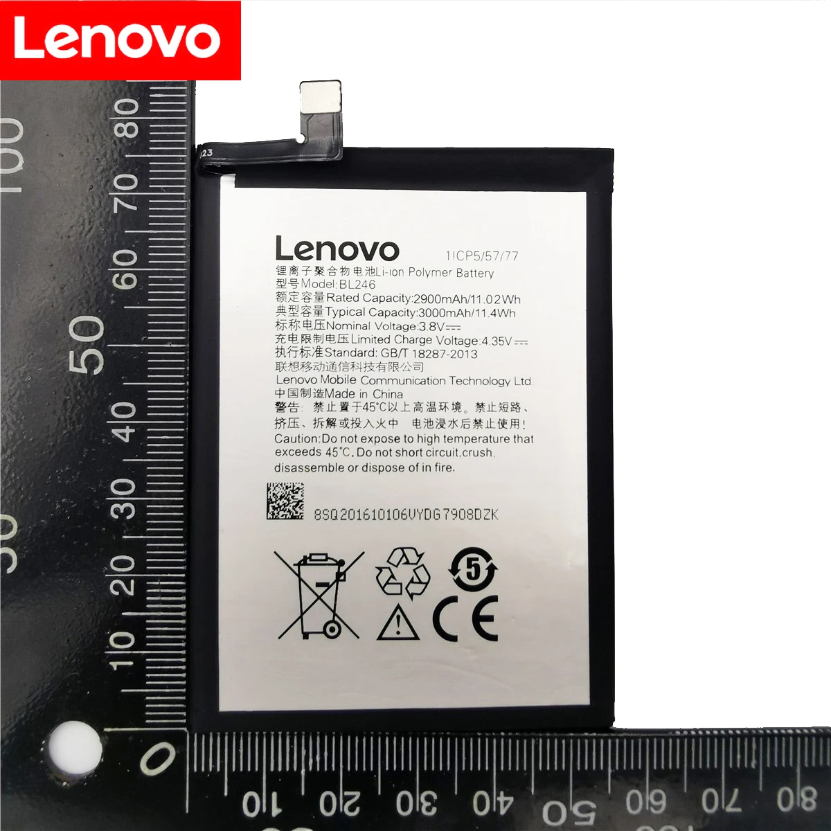 100 original tested 3000mah bl246 battery for lenovo vibe shot vibe z90 z90 3 z90 7 z90a40 max phone bl246 battery replacement free global shipping
