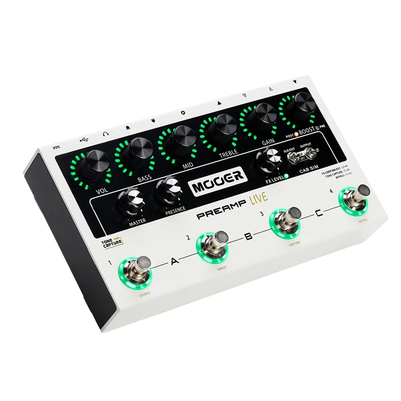 

MOOER PREAMP LIVE Professional Digital Preamp Pedal Preamplifier 12Channels Pre Post Booster With MIDI IN/OUT XLR Output