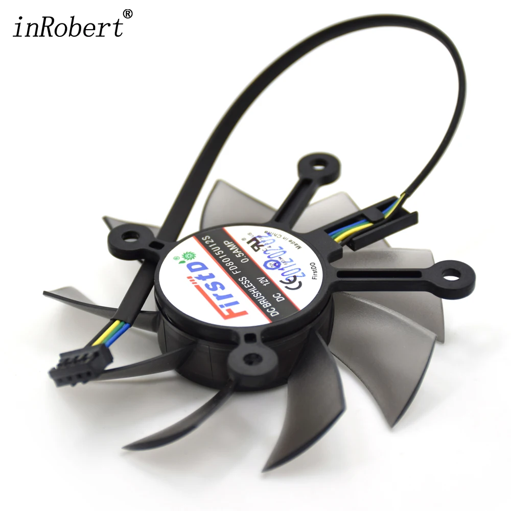 

New Firstd FD8015U12S 75MM DC 12V 0.5AMP 4Pin Cooling Fan For ASUS GTX 650 GT740 650Ti EAH6770 7750 Graphics Card Cooler Fans