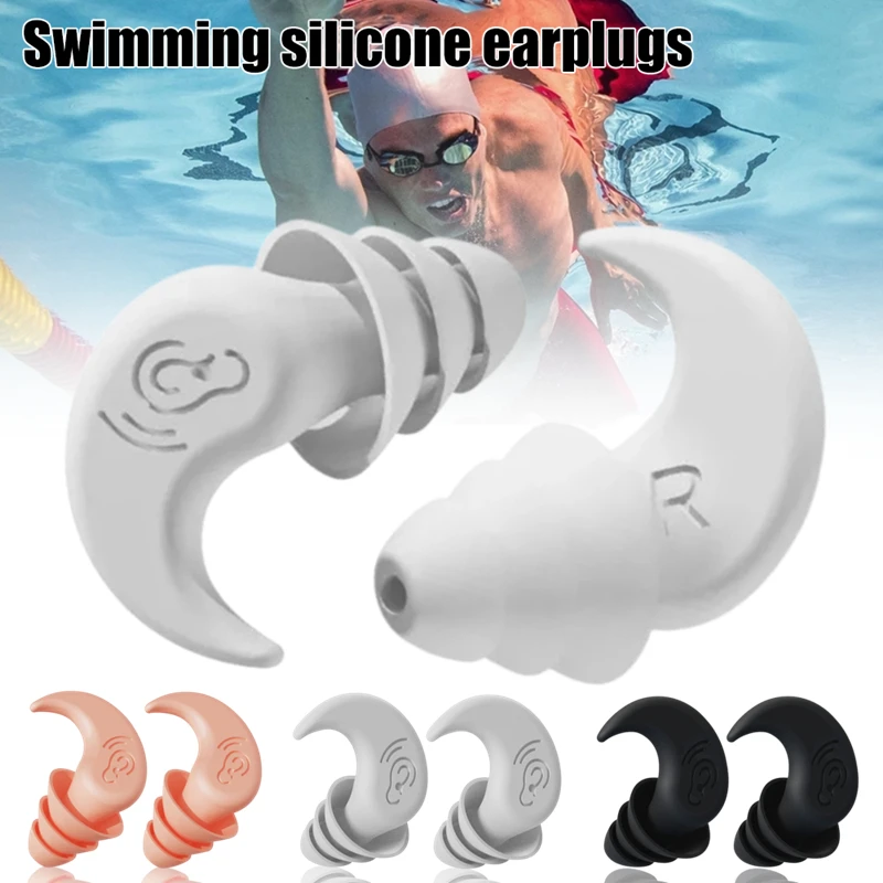 

Anti Noise Reduction Silicone Earplugs Waterproof Swimming Ear Plugs For Sleeping Diving Surf Soft Comfort Natation Ear Protecto
